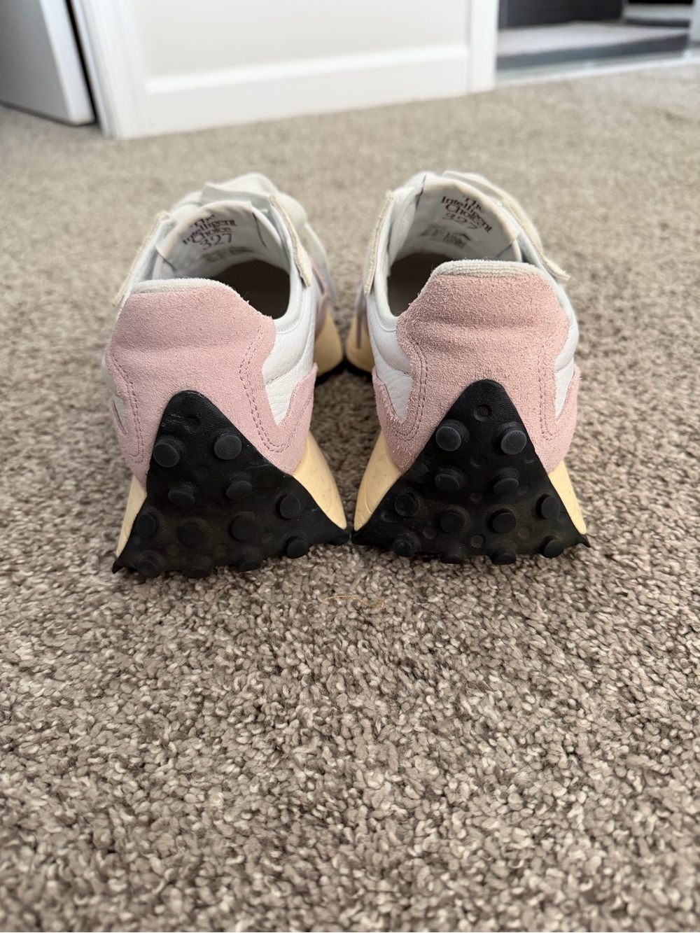 New Balance Women's White & Mauve/Maroon Sneakers - Picture 3 of 6